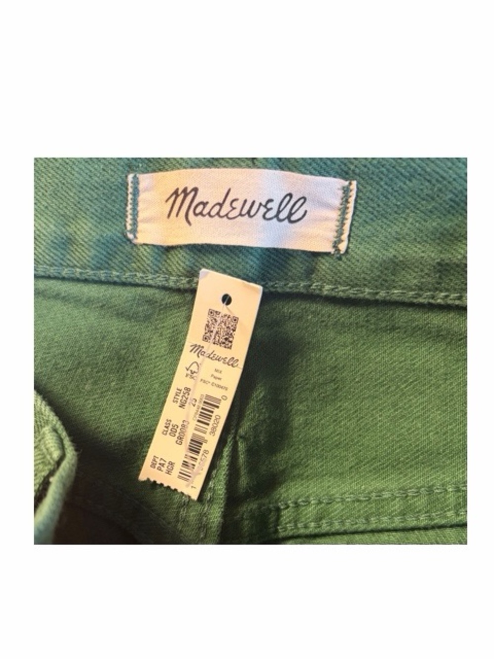 Madewell Baggy Straight Jeans Garment-Dyed Edition Hemlock Green NWT - Picture 4 of 8